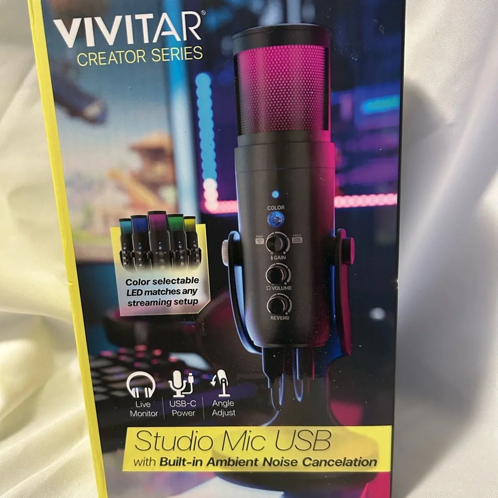 New/Unused/Opened… Studio Mic USB with Built-in Ambient Noise Cancelation